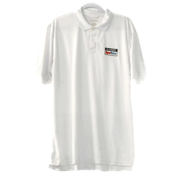 L.L. Bean Other - L.L Bean Men White Polo Shirt Logo Alchemy Spetec Collar Pullover Short Sleeve L